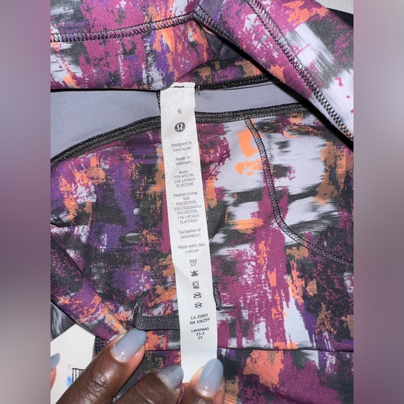 Lululemon multicolor wunder train HR tight 25” - Picture 5 of 5